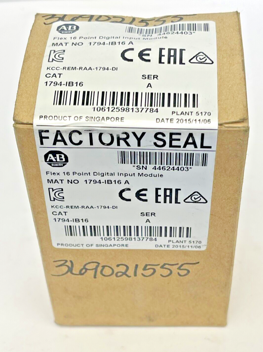 ALLEN BRADLEY - 1794-IB16 SER A - FLEX  16 POINT DIGITAL INPUT MODULE