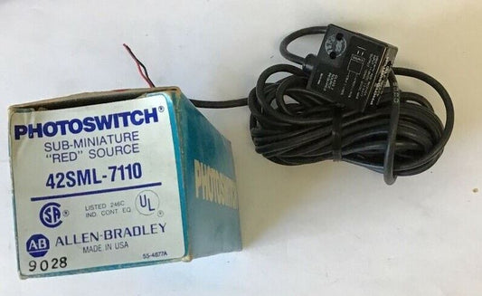 ALLEN BRADLEY PHOTOSWITCH 42SML-7110 SUB-MINIATURE "RED" SOURCE 30VDC CLASS2