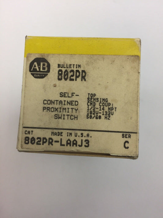 ALLEN BRADLEY 802PR-LAAJ3 SELF-CONTAINED PROXIMITY SWITCH 102V-132V 50/60 HZ