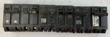 GE THQL2150 50AMP 120/240VAC 2POLE CIRCUIT BREAKER (LOT OF 6)