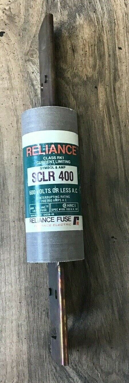 RELIANCE SCLR400 CURRENT LIMITING FUSE CLASS RK1 600VAC