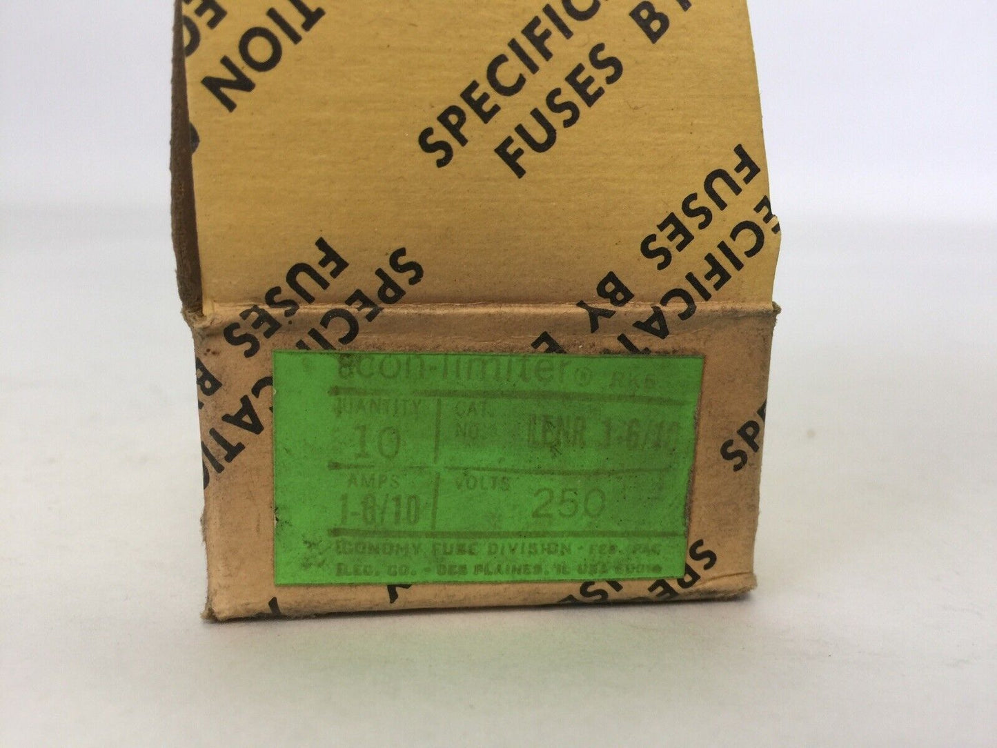 ECONOMY LENR 1-6/10 ECON-LIMITER CLASS RK5 FUSE 250VAC 1-6/10AMP (BOX OF 10)