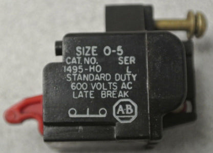ALLEN-BRADLEY 1495-H0 AUXILIARY CONTACT / NC / LATE BREAK / SIZES 0-5 NEW SURPLU