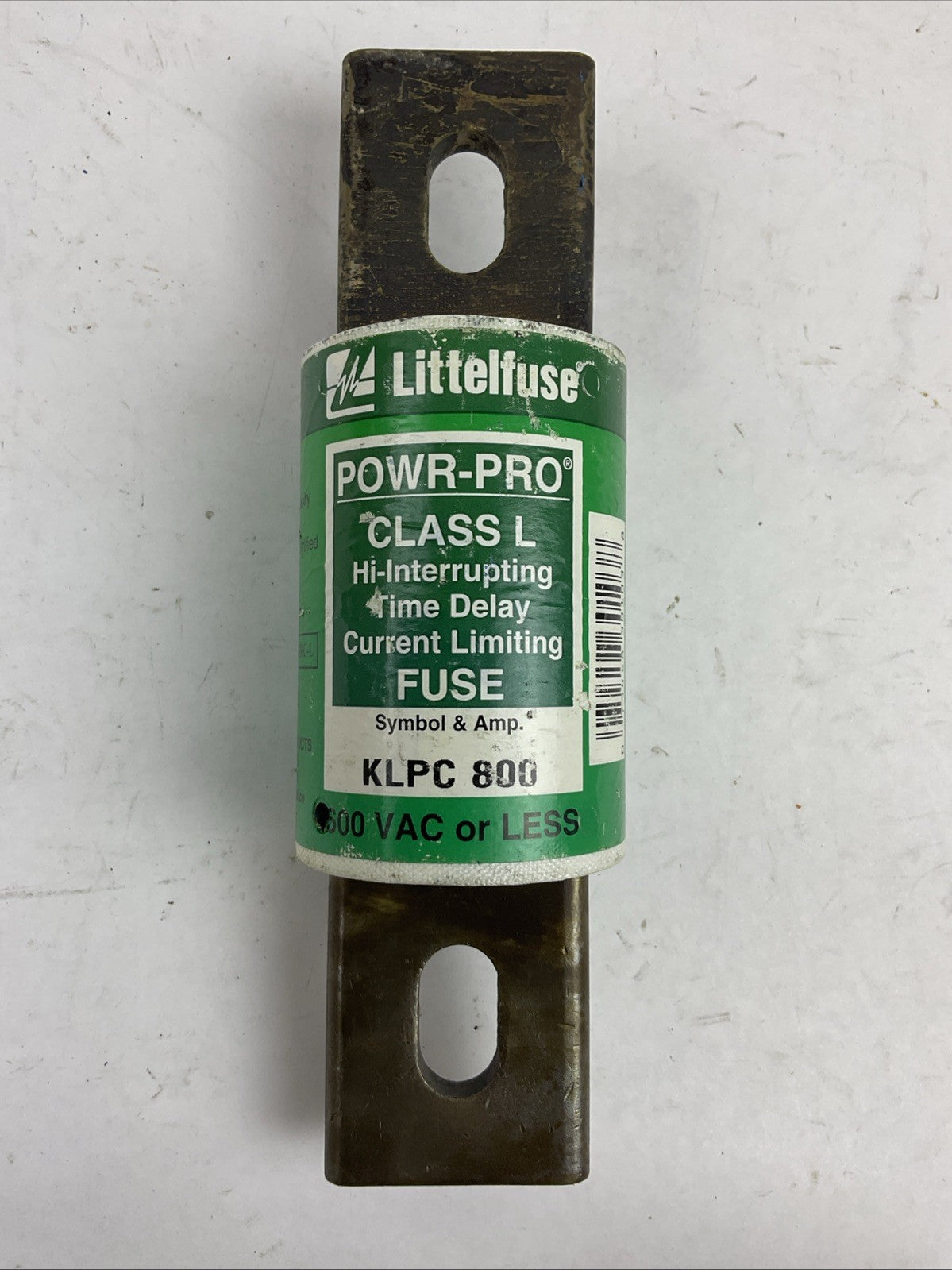 LITTELFUSE KLPC800 600VAC 800A POWR-PRO CLASS L HI-INTERRUPTING TIME DELAY FUSE