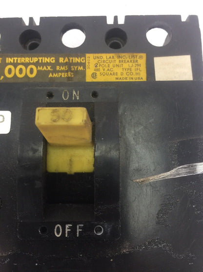 SQUARE D IFL24050 CIRCUIT BREAKER 480VAC 2 POLE 50AMPS