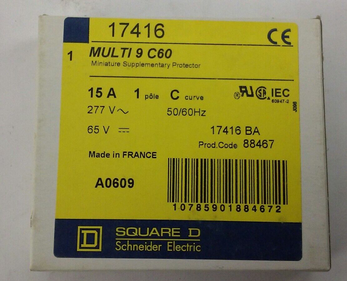 Square D Merlin Gerin 1-POLE Circuit Breaker MG 17416 (NEW IN BOX)