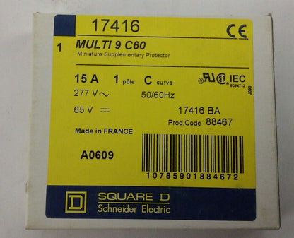 Square D Merlin Gerin 1-POLE Circuit Breaker MG 17416 (NEW IN BOX)
