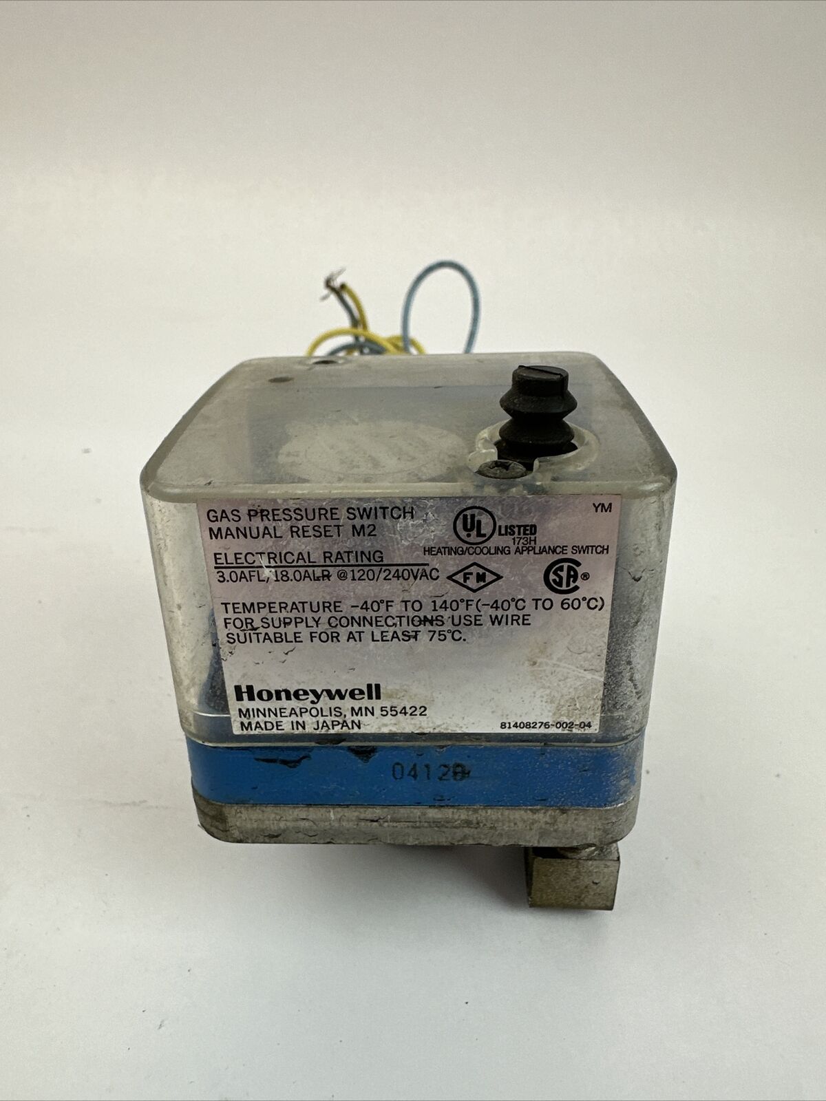HONEYWELL C6097B GAS PRESSURE VALVE Pmax = 5.0PSI