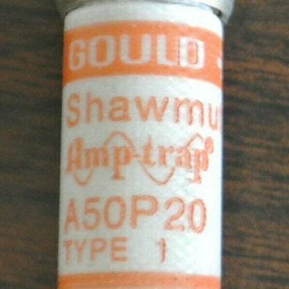 GOULD-SHAWMUT A50P20 SEMICONDUCTOR FUSE / 500V / 20A / NEW SURPLUS / EACH