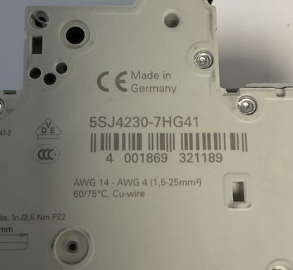 SIEMENS 5J4230-7HG41 CIRCUIT BREAKER 30A AUXILIARY CIRCUIT SWITCH