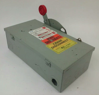 CUTLER HAMMER DH361FGK FUSIBLE SAFETY SWITCH 3P 30A 600VAC 20HP TYPE 1 ENCLOSURE
