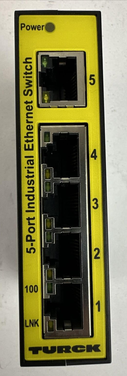 TURCK SE20-84X-RJ522 REV 2.01 10-30VDC 5-PORT INDUSTRIAL ETHERNET SWITCH