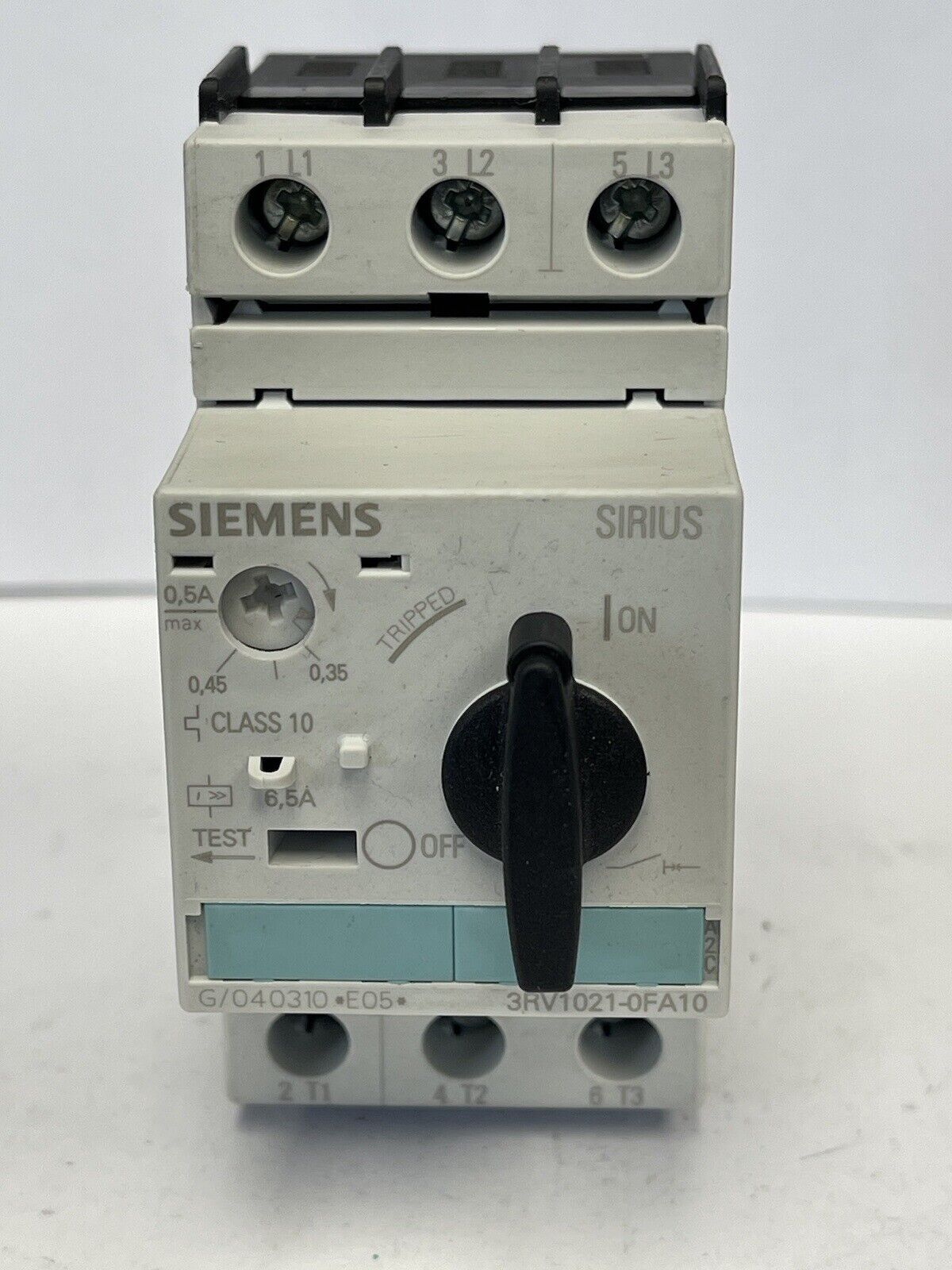 SIEMENS - 3RV1021-0FA10 - CIRCUIT BREAKER / MOTOR PROTECTOR