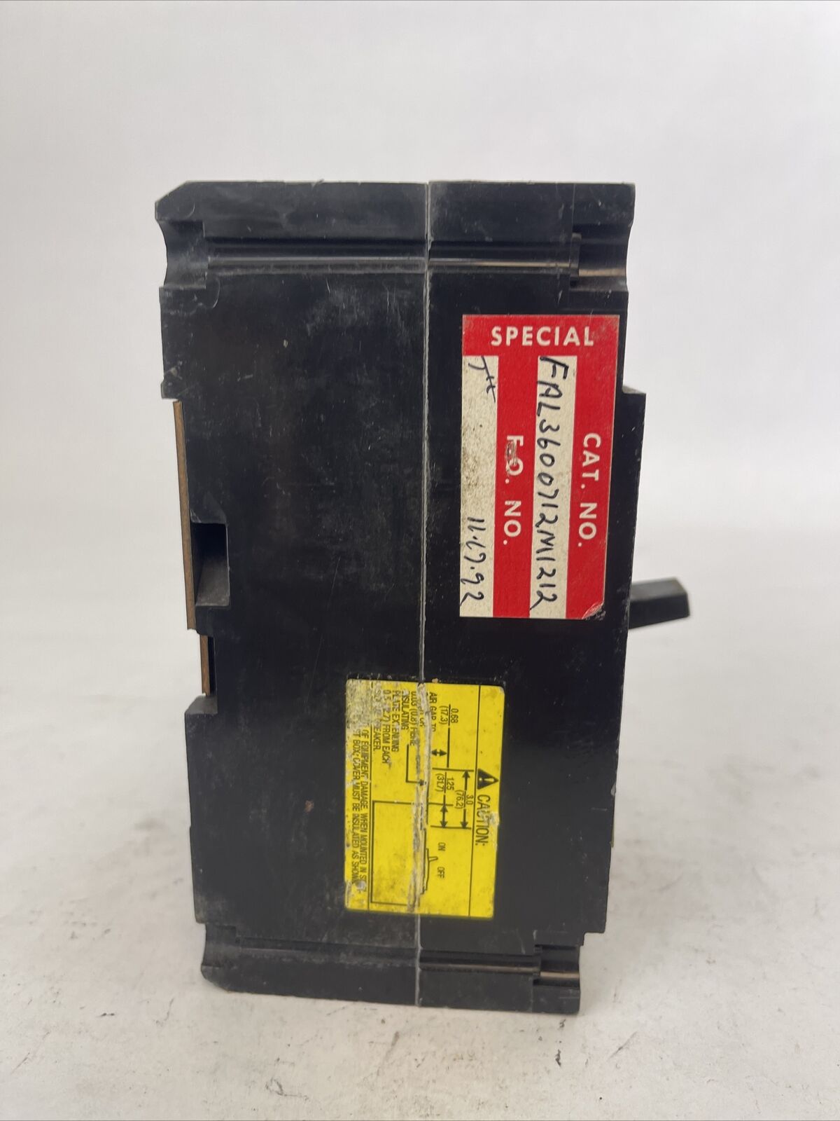 SQUARE D FAL3600712M1212 ADJ. INST. TRIP CIRCUIT BREAKER 7A 600VAC SER2 18-70AMP