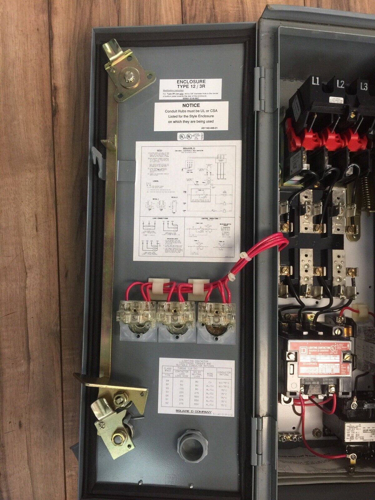 SQUARE D 8903 SMA61 COMBINATION MOTOR STARTER SER C 30A FUSIBLE A12CFF4T