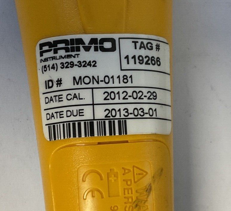 FLUKE CO-220 CARBON MONOXIDE METER PRIMO INSTURMENTS