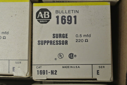 ALLEN-BRADLEY 1691-N2 CONTACT PROTECTOR / SURGE SUPPRESSOR / 0.5 mfd / 220 OHMS