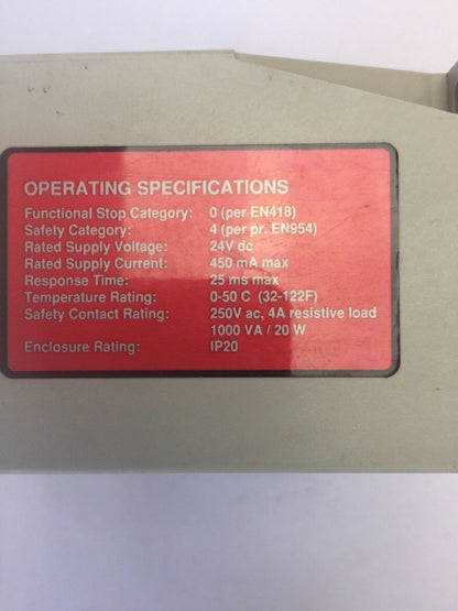 BANNER ES-TA-3F1 SAFETY RELAY 24VDC 450mA