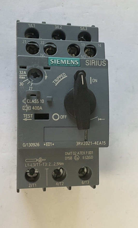 SIEMENS 3RV2021-4EA15 CIRCUIT BREAKER 400A CAT.A