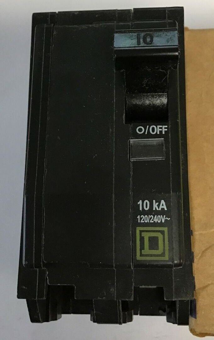 SQUARE D QOB2105237 CIRCUIT BREAKER 10A 120/240VAC 2POLE