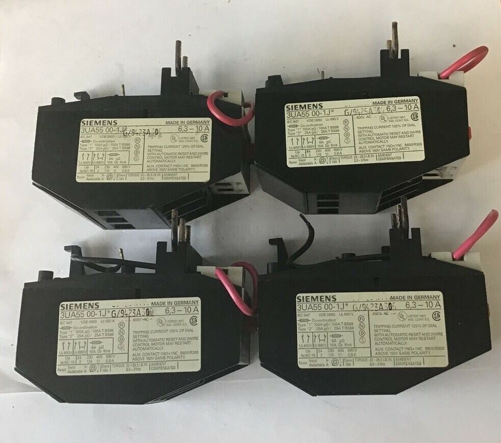 SIEMENS 3UA5500-1J RELAY 6,3-10A 600VAC