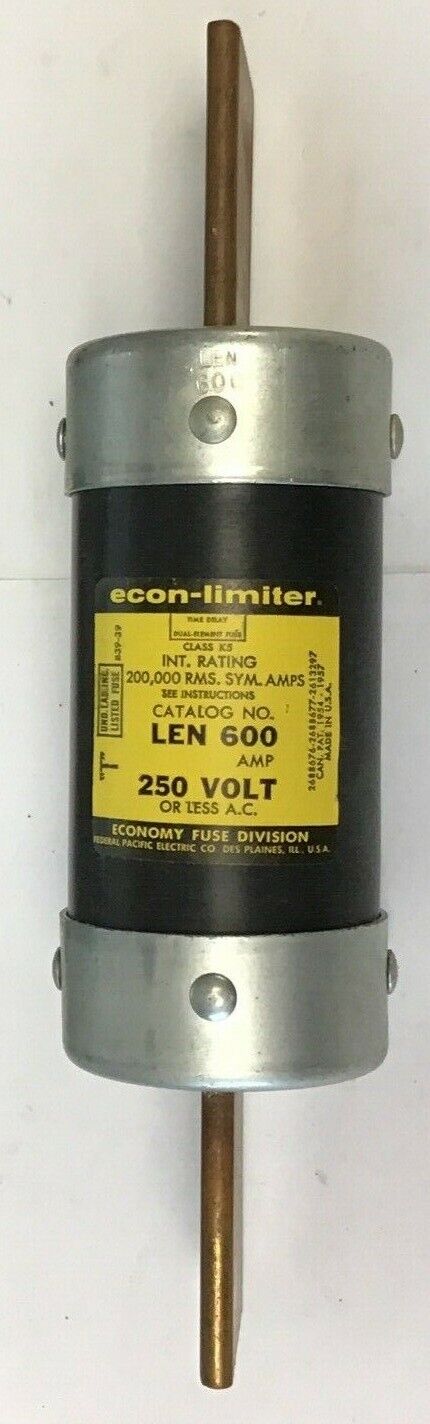 ECONOMY LEN600 ECON-LIMITER FUSE 600A 250VAC ***LOTOF2***