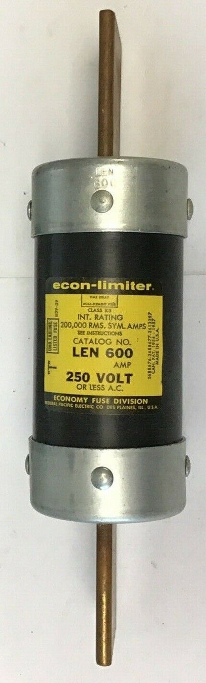 ECONOMY LEN600 ECON-LIMITER FUSE 600A 250VAC ***LOTOF2***