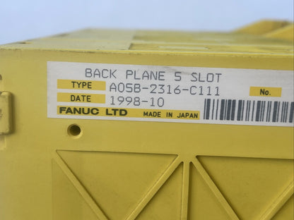 FANUC A05B-2316-C111 BACK PLANE 5 SLOT