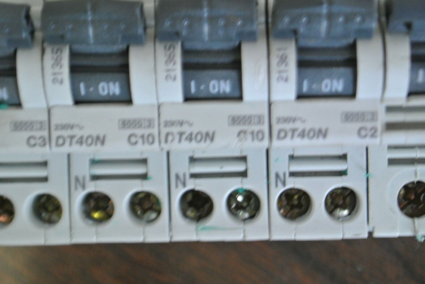 MERLIN GERIN C60N D10A + DT40N C2, C3, C6, C10 CIRCUIT BREAKERS on RAIL