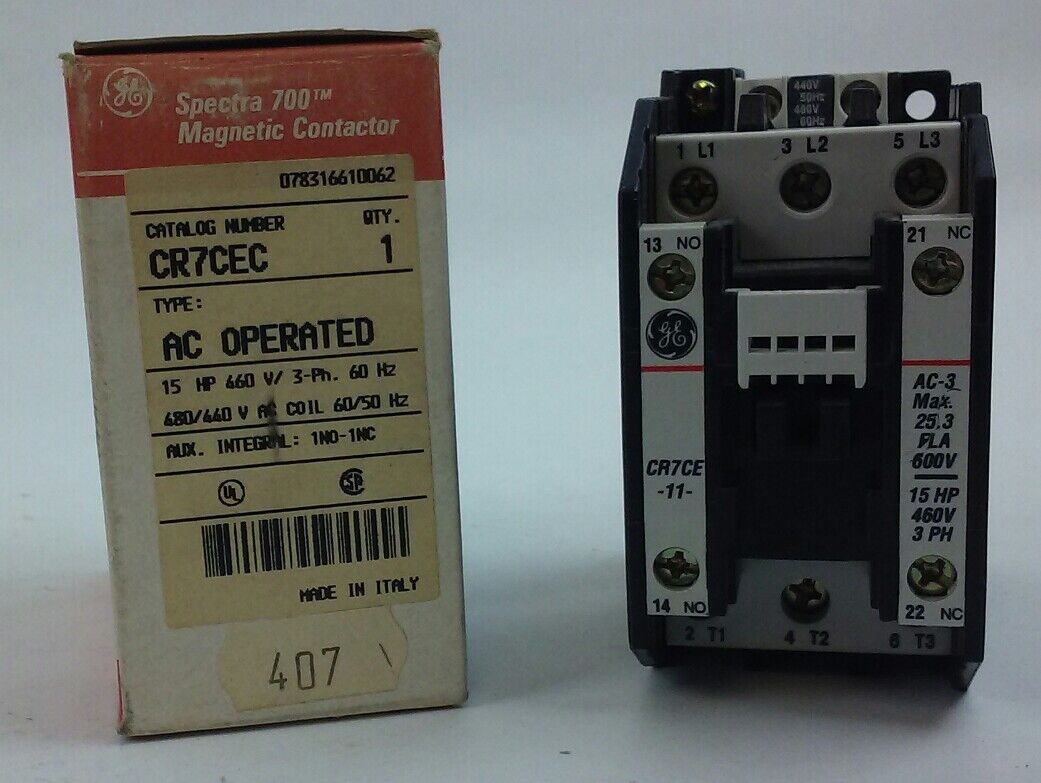 GENERAL ELECTRIC CR7CEC Contactor (Surplus New In factory packaging)