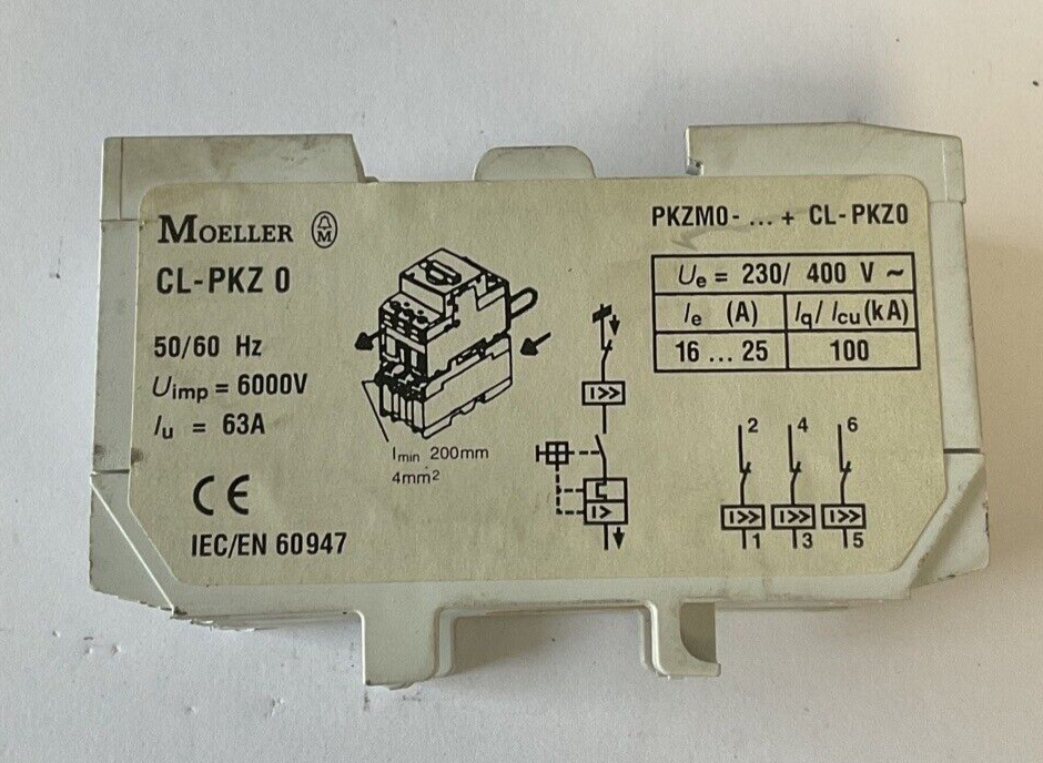 MOELLER CL-PKZ 0 CURRENT LIMITER 50/60HZ 63A 600VAC