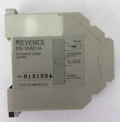 KEYENCE ES-12AC-U PROXIMITY SENSOR AMPLIFIER 110/120VAC