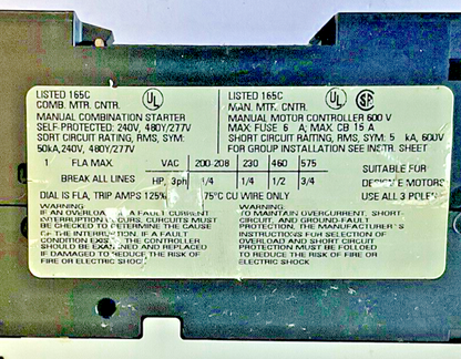SIEMENS 3RV1021-0JA10 CIRCUIT BREAKER MOTOR CONTROL 12A 240V****LOTOF3****