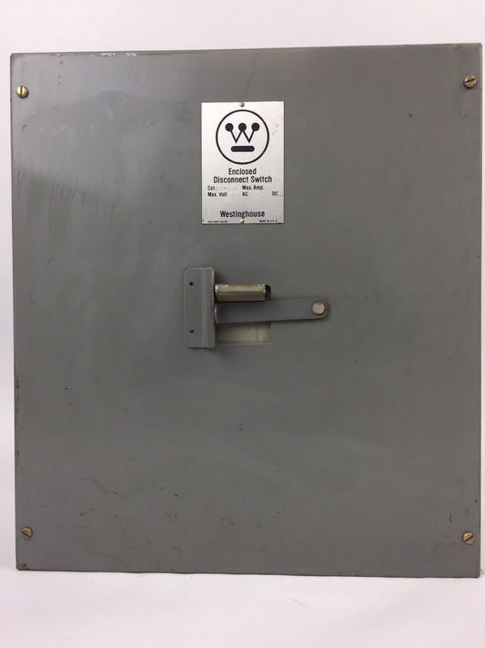 WESTINGHOUSE SDS-6030 30 MAX AMP MAX VOLT 600 AC 250 DC DISCONNECT SWITCH 6 POLE