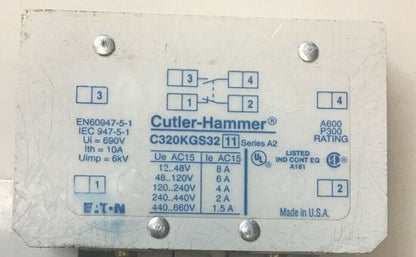 CUTLER HAMMER CE55NNY4 REVERSING CONTACTOR SER.A1 140A 600VAC STARTER