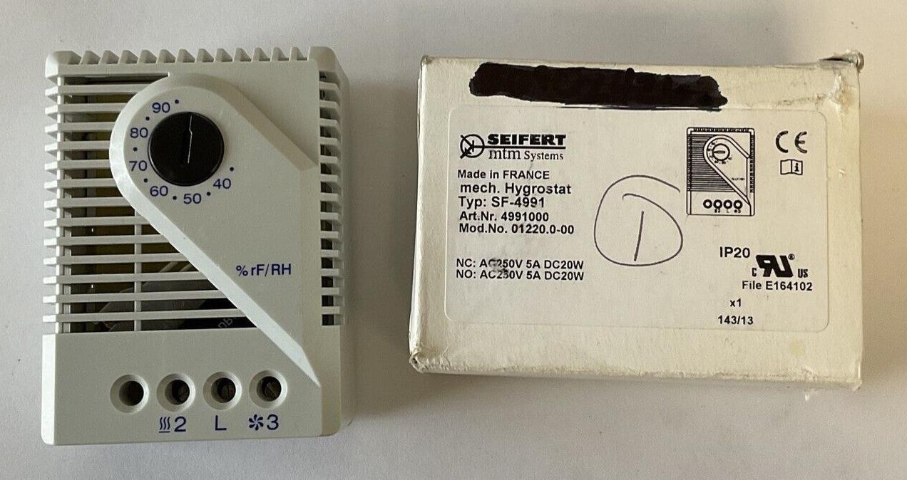 SEIFERT 01220.0-00 MECHANICAL HYGROSTAT HUMIDITY CONTROL 250VAC 5A DC20W