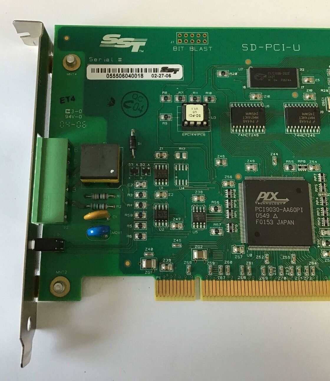 SST SD-PCI-U CIRCUIT BOARD ADAPTER CARD