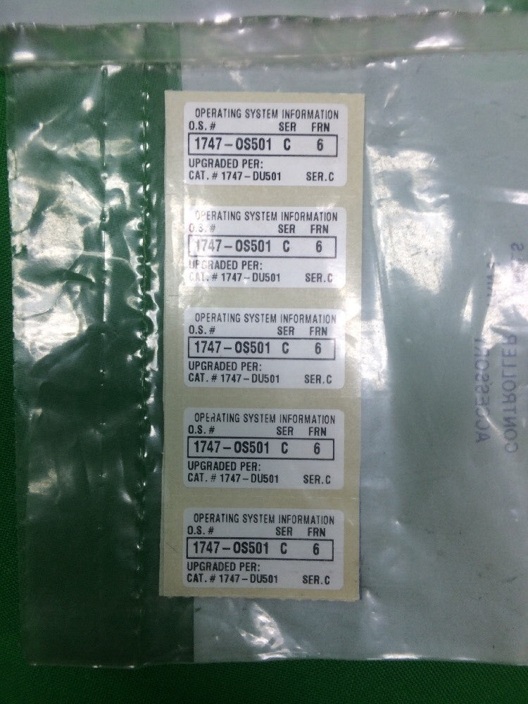 *LOT OF 2* ALLEN BEADLEY 1747-RL501 FIRMWARE UPGRADE LABELS QTY. 20