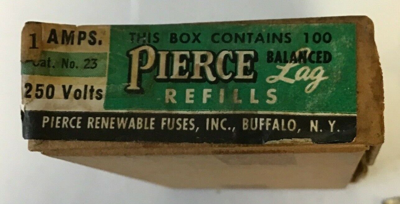 PIERCE 21 RENEWABLE FUSE LINKS 1A 250 VOLT REFILLS****LOTOF100***
