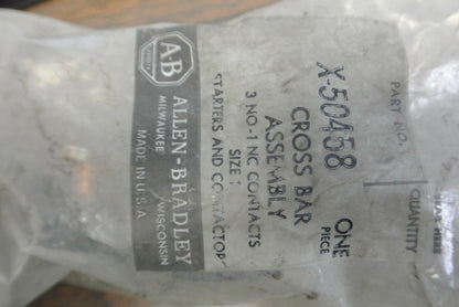 ALLEN-BRADLEY X-50458 CROSS BAR ASSEMBLY / 3 N.O. / 1 N.C. / SIZE 1  NEW SURPLUS