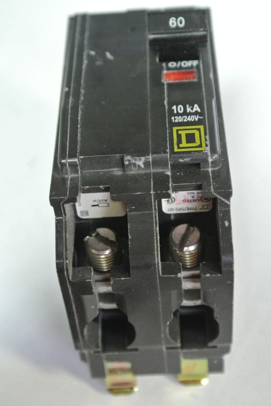 SQUARE D CIRCUIT BREAKER - 2-POLE, 1 THROW - 60A