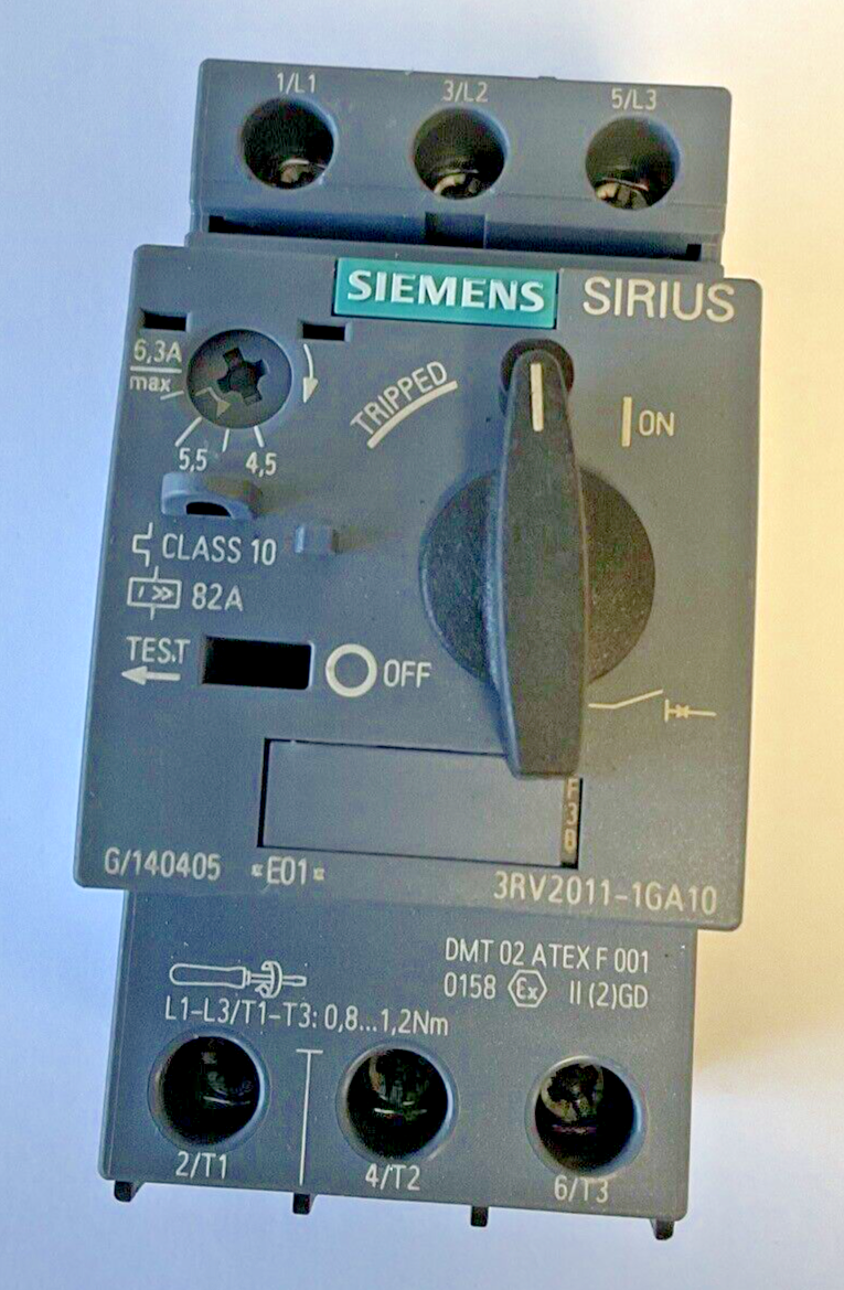 SIEMENS 3RV2011-1GA10 CONTACTOR 82A CLASS10 CAT.A 50/60HZ ***LOTOF2***