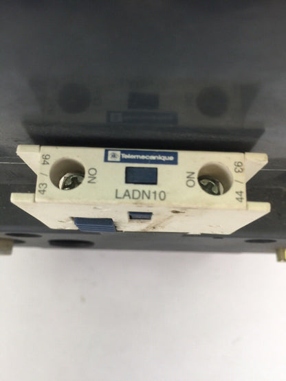 TELEMECANIQUE LC1F330 CONTACTOR 600VAC 250HP 370A LX1FH1102 110-115V 40-400HZ