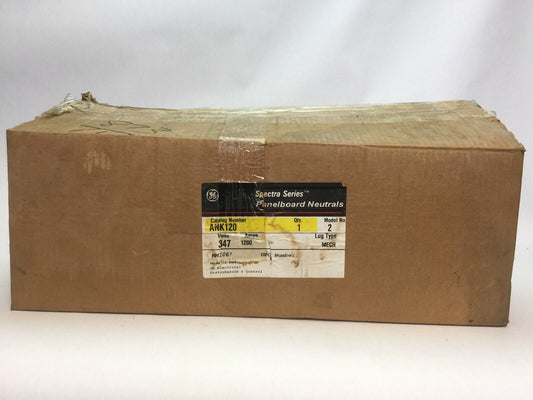 GE ANK120 PANELBOARD SPECTRA SERIES NEUTRALS 347 VOLT 1200 AMP MODEL NO 2 LUG TY