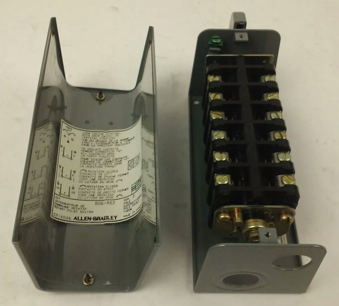 ALLEN BRADLEY 806-A62 SER. A, REVERSING DRUM SWITCH, 10A @ 600VAC,1A @ 115VDC