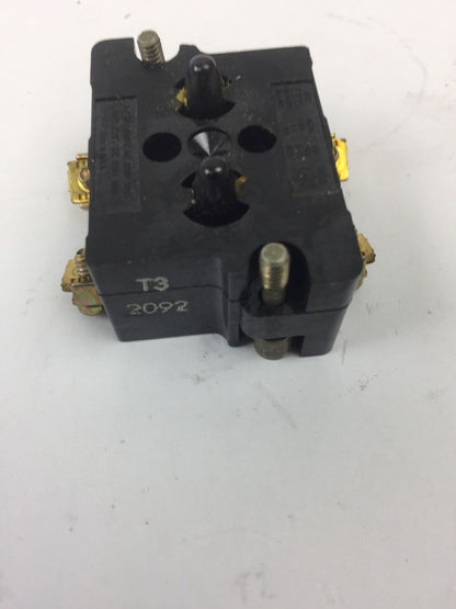 CUTLER HAMMER 10250T/91000T CONTACT BLOCK 2 N.C. 600 VOLT