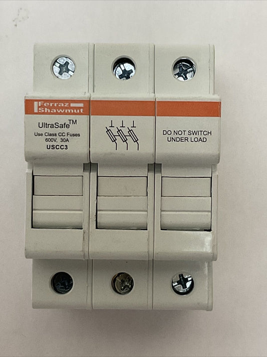 MERSEN USCC3 M217522 FUSE HOLDER USE CLASS CC FUSES 600V 30A 200kA