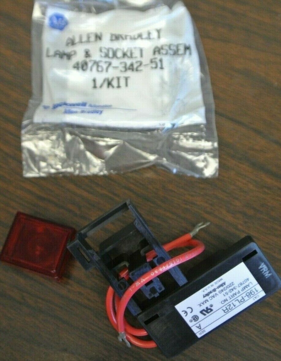 ALLEN-BRADLEY 198-PL12R / PILOT LIGHT KIT / 240VAC / RED / NEW SURPLUS