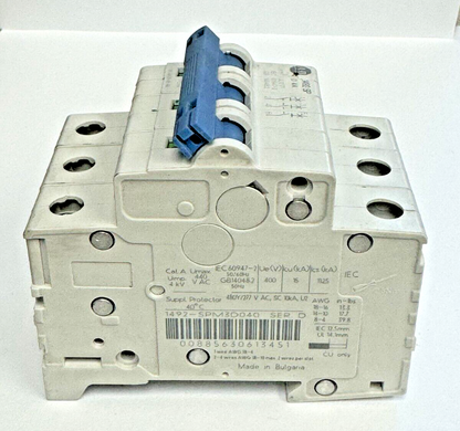 ALLEN-BRADLEY - 1492-SPM3D040 SER. D - CIRCUIT BREAKER - 3 P, 4 A, 277 V