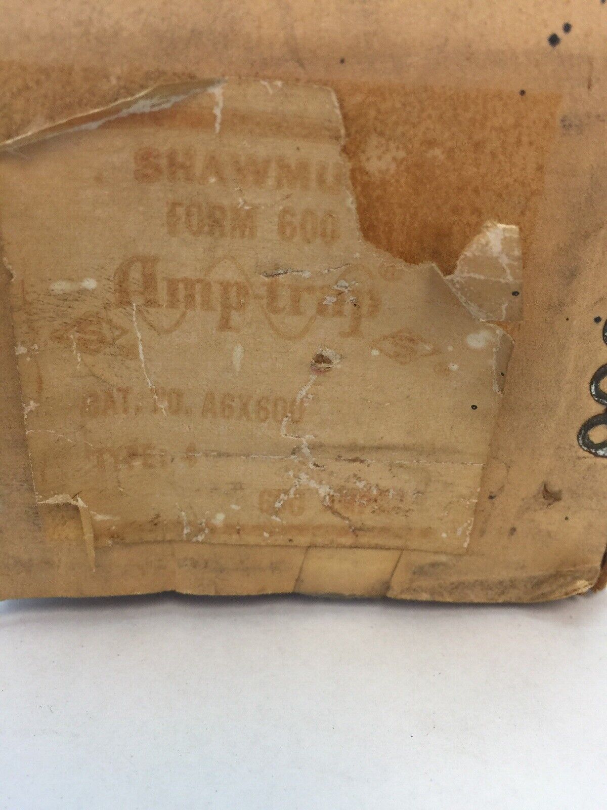SHAWMUT AMPTRAP A6X600 FUSE 600 AMP 600 VOLTS AC/DC TYPE 4 FORM 600
